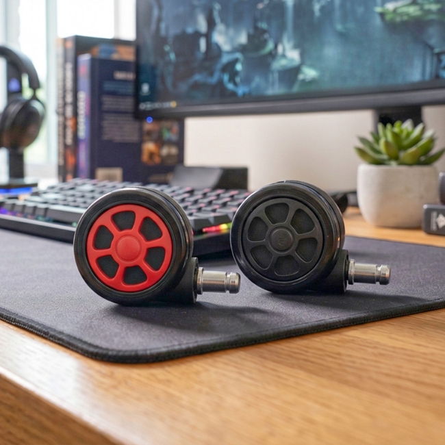Bộ 5 bánh xe cho ghế chơi game và ghế văn phòng, có chốt tiêu chuẩn 11mm, bánh xe PU chống trầy xước, xoay 360° và dễ dàng lắp đặt: CB12 - $hienthicat